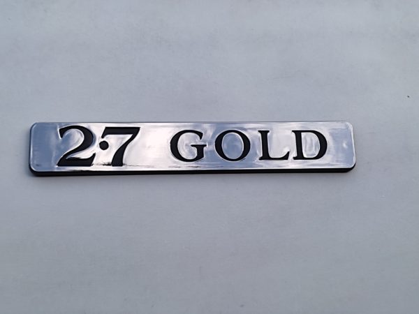 badge 2.7 GOLD taxi anglais